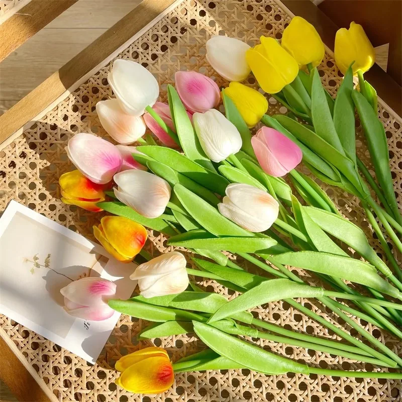 10PCSTulip künstliche Blume gefälschte Blume Seidenblume Hochzeit Fotografie Home Dekoration künstliche Blume