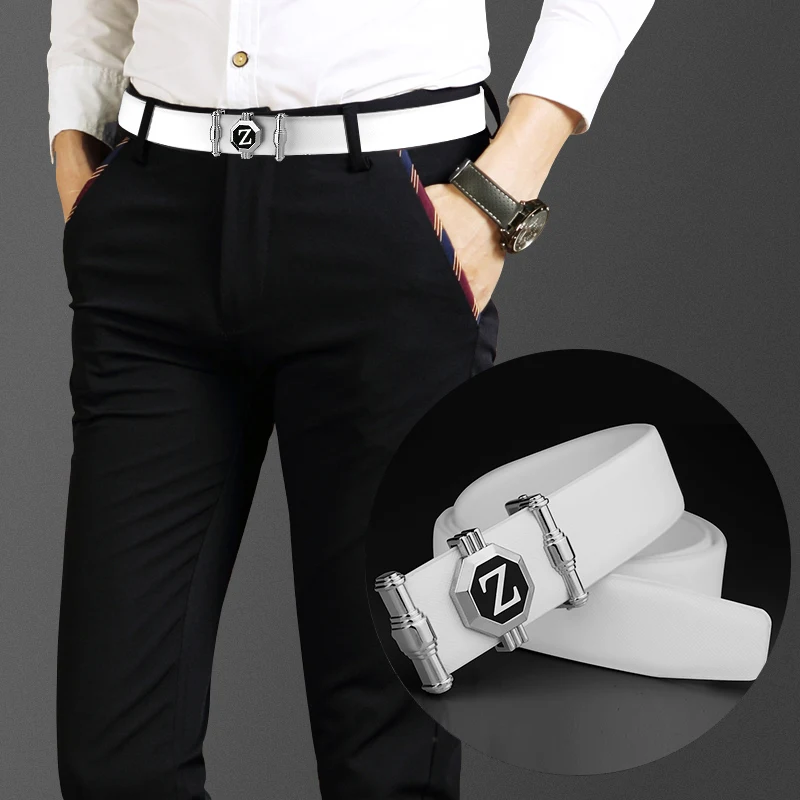 buckle Golden belt men High Quality white designer Waist Strap Z letter 3.3 wide luxury famous brand ceinture homme for male