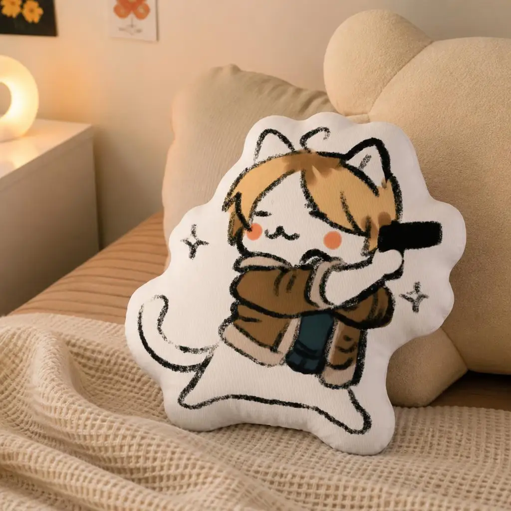 Leon Kennedy Plush Pillow Cushion Irregular Stuffed Throw Pillow Home Decor Gift Sofa Bed Couch