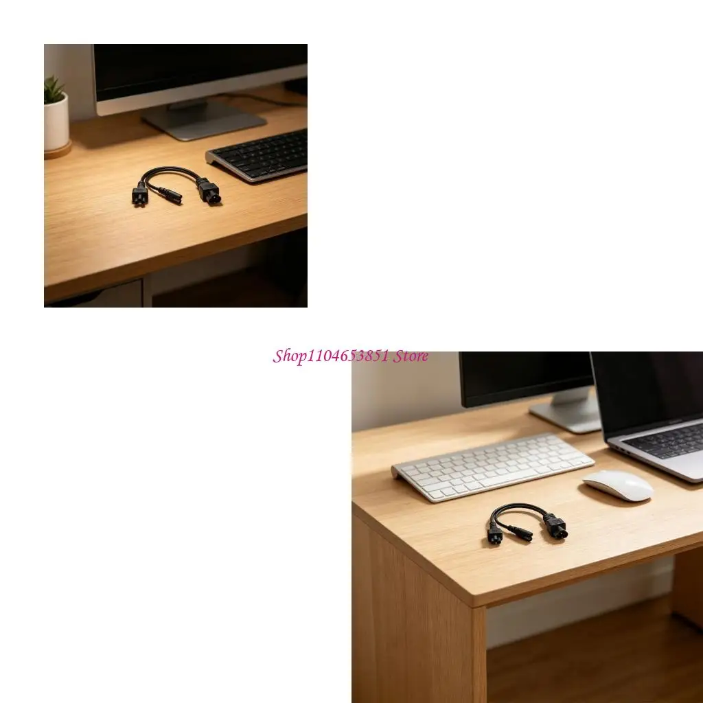 Practical to C5 C7 Converters Cable Power Cable Plastic and Metal Texture Power Cord Perfect for Multiple Electronics