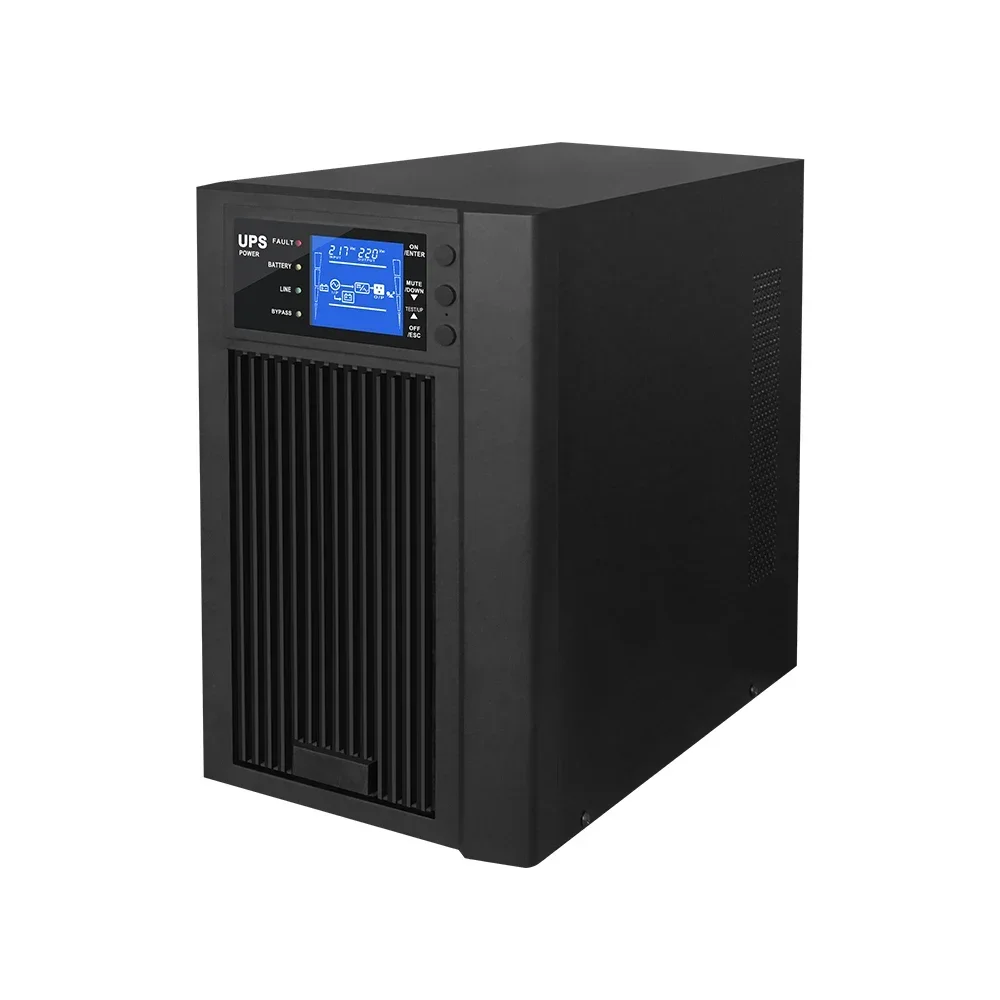 Tower type online ups power supply pure sine wave 10KVA/8KW with lead-acid batteries