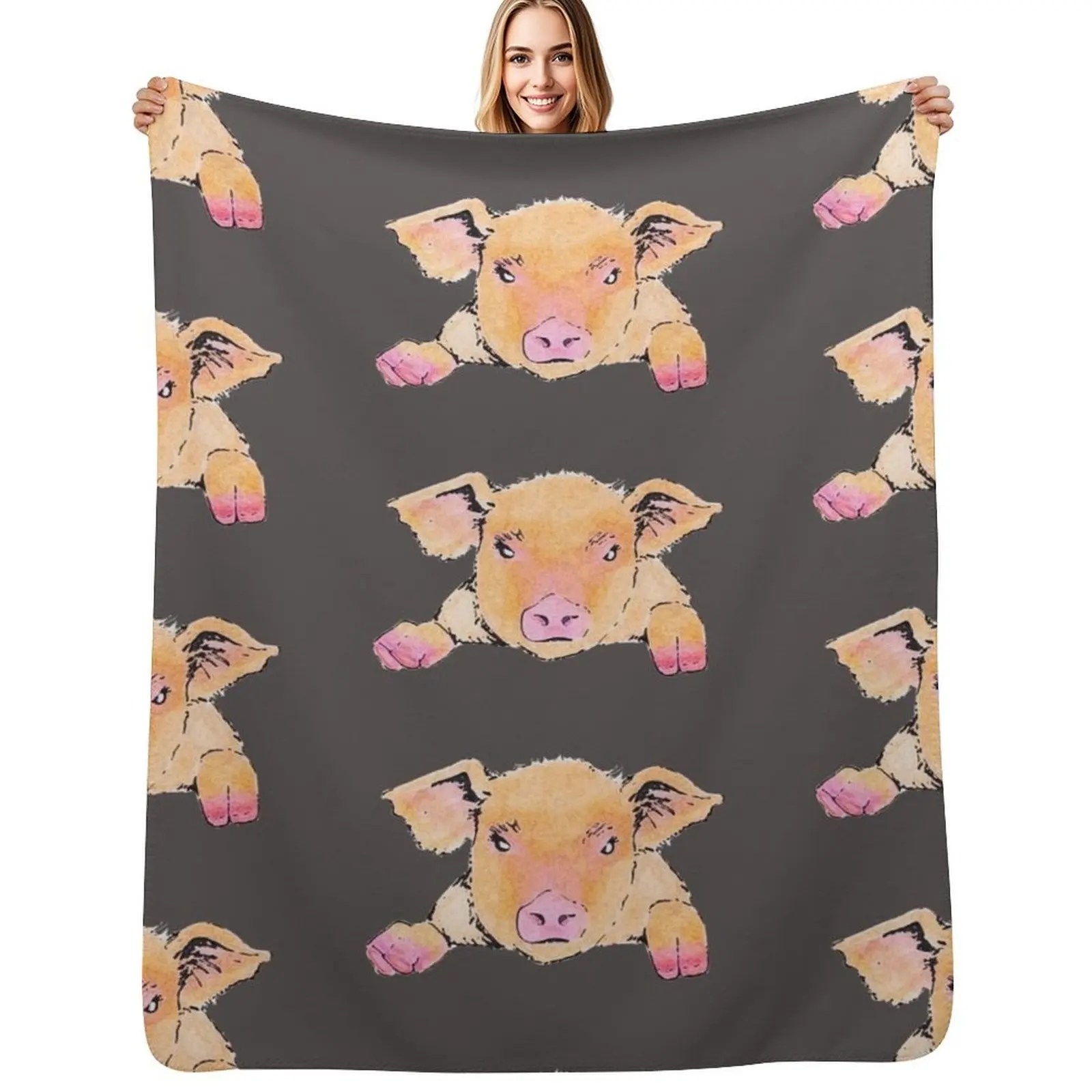 

Piggy Throw Blanket Picnic Stuffeds manga Sofas Blankets