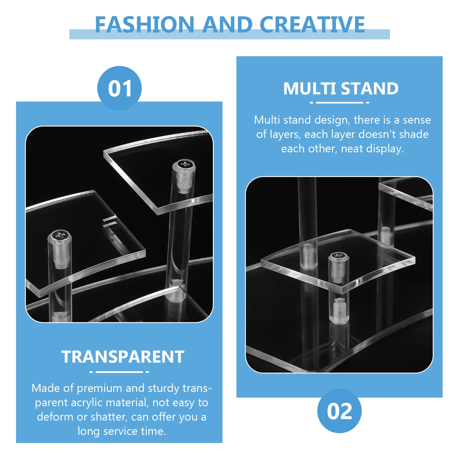 Multi-Layer Hand-Held Display Rack Home Dressing Table Acrylic Bracelet Smooth Surface Perfume Shelf Organizer