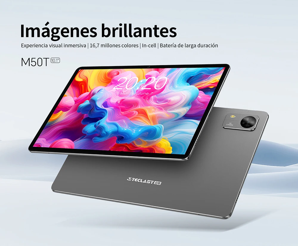 Teclast M50T 2026 10.1-inch IPS Tablet, Gemini AI, Android 16, Max 32GB RAM (4GB+28GB Virtual), 128GB ROM, A537 Octa-Core CPU, 7000mAh Battery, Type-C, Supports microSD up to 1TB & Wi-Fi 6