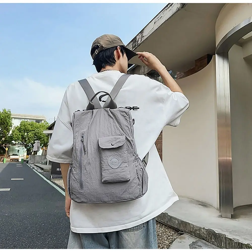 Versatile Multicolor Backpack Multi-functional Large Capacity School Bag Multi-pocket Nylon Travel Backpack Outdoor Use