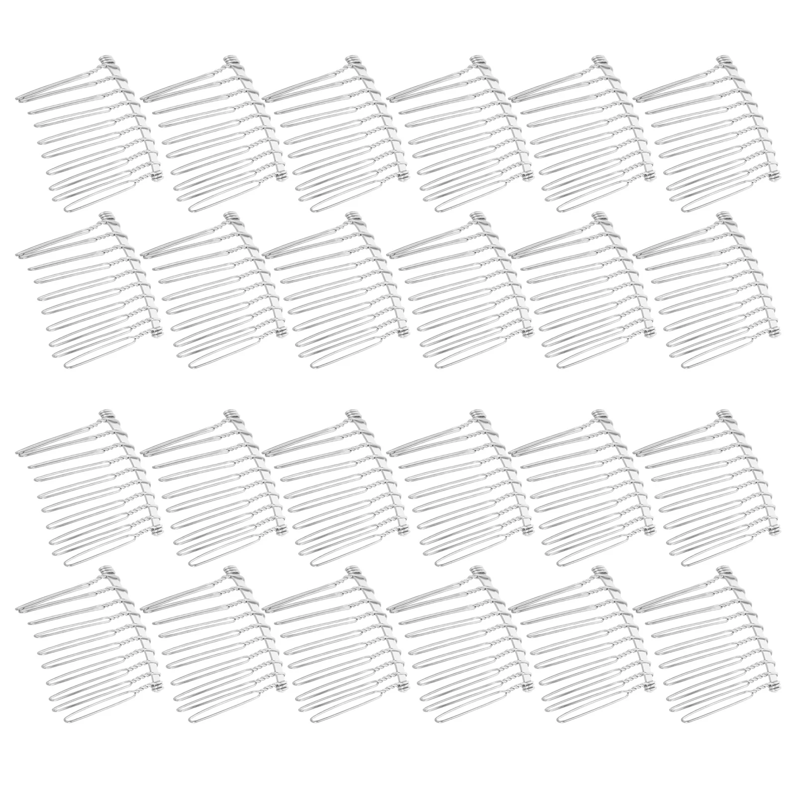 

50 шт. свадебных расчесок для волос для женщин, металлические свадебные аксессуары для волос с тонкими зубцами и витым шпагатом, декоративные заколки для особых случаев