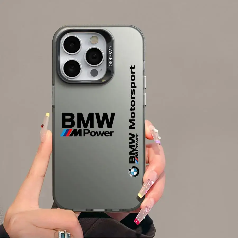 Luxury M Power Bb Mmww Car Phone Case for Apple iPhone 16 15 Pro Max 14 Plus Bumper Capa Cover