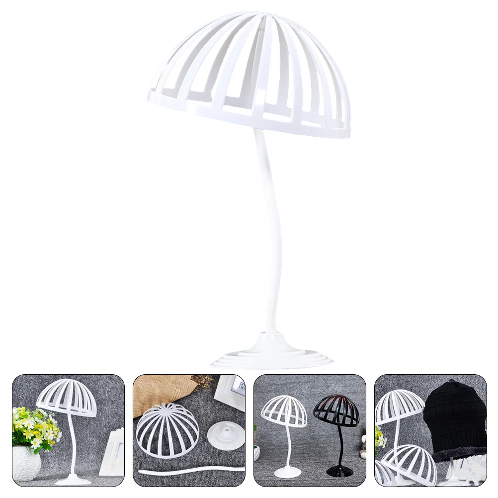 

Sturdy Plastic Dome Shaped Hat Stand For Table Freestanding Single Cap Rack Modern Simple Design Easy Clean Storage Rack Home