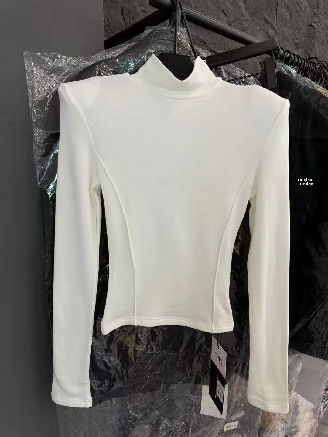 

Зимний Thiened Long Sve Fce Lined Slim Fit с высоким воротником ort T irt Женский базовый слой Топ в Корейском стиле