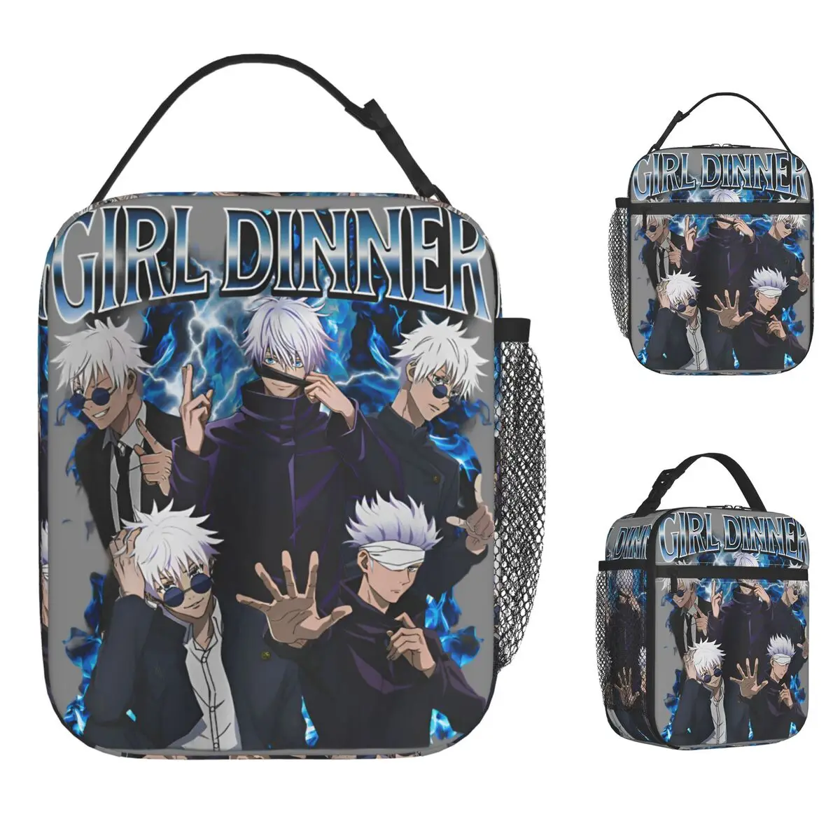jujutsu-kaisen-japones-manga-almoco-saco-gojo-satoru-ziper-lancheira-masculino-piquenique-saco-termico-casual-a-prova-dwaterproof-agua-sacos-de-almoco-termico