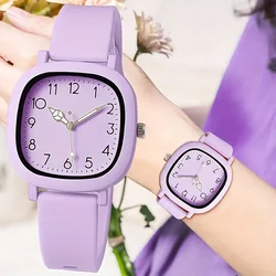 Fashion Square Women Quartz Watch Casual Silicone Band Ladies Wristwatch for Girls Clock Relogio Feminino