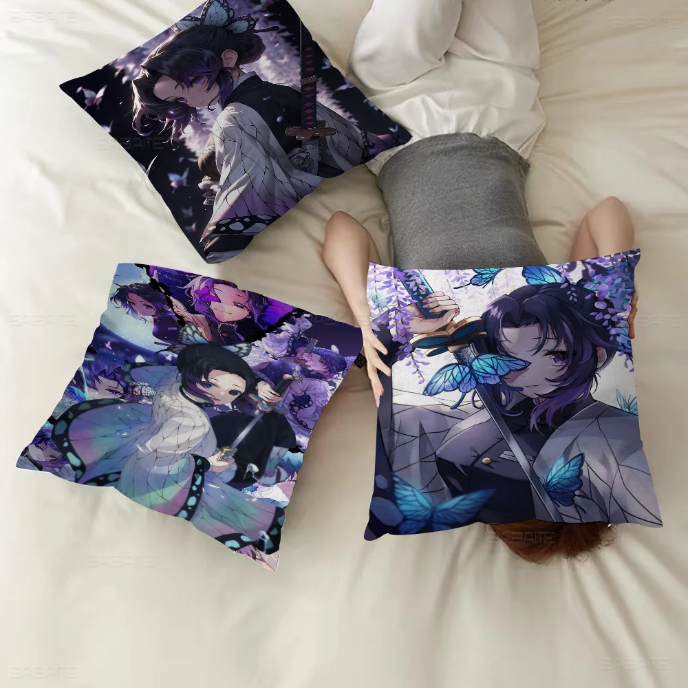 

Demon Slayer Anime Kochou Shinobu Personalized picture text home decorative pillows Household Gifts 45x45cm