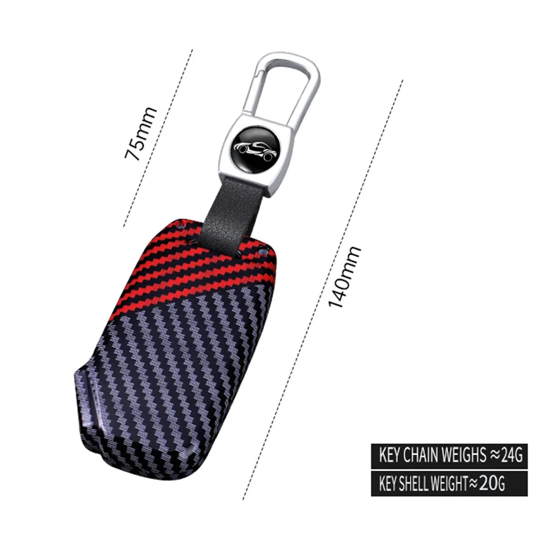 Carbon Fiber Car Key Cover Fob Case Shell for Kia K3/K5 DL3/K7/K8 GL3/Sorento MQ4/KA4 Carnival/Sportage NQ5/Niro SG2/Seltos/EV