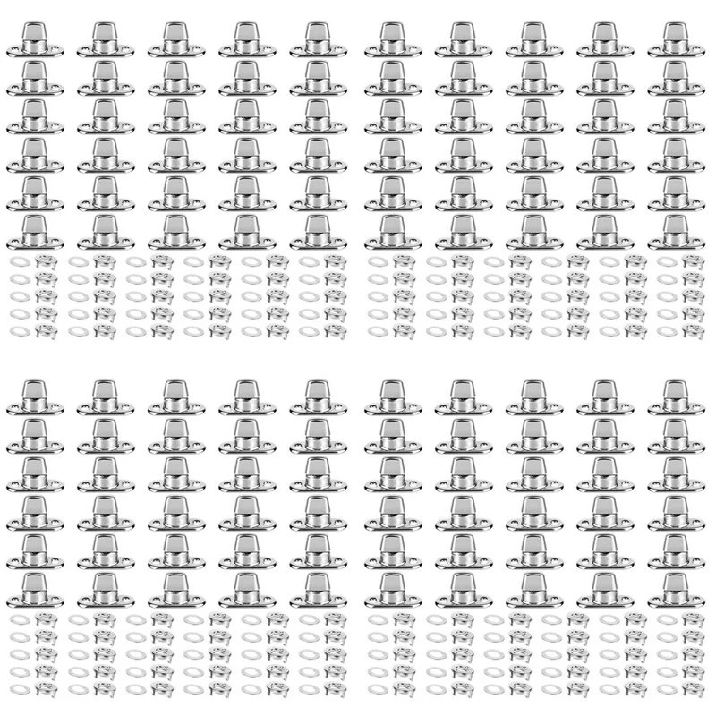 120 Piece Set Grade Twist Lock Fasteners Turn Button Eyelet , Mounting Screws For Canvas Marine Fastener