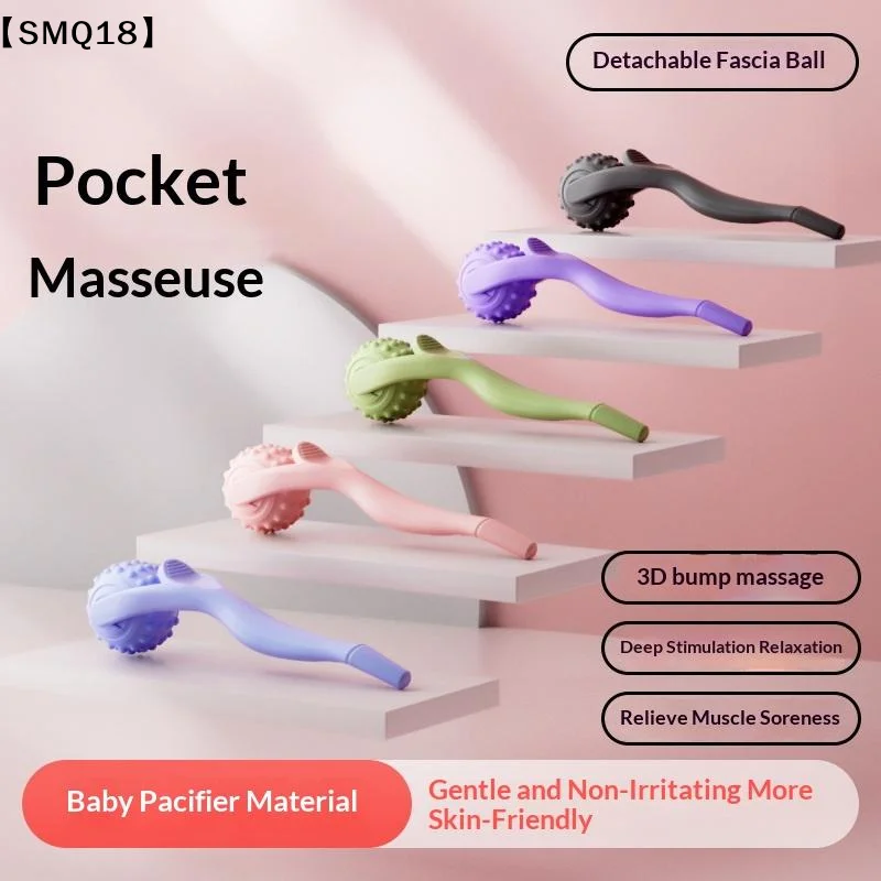Handheld Roller Massager Design Easy Use Point Massage Relieve Body Fatigue Promote Massager Yoga Portable Portable Arm Leg【SMQ】