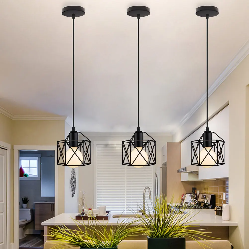 

Industrial Retro Iron Art Pendant Light Dining Room Restaurant Kitchen Hanging Lamp Loft Vintage Bedroom Bar Ceiling chandelier