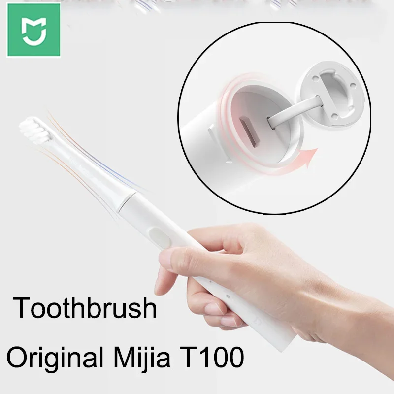 Orignal Xiaomi Mijia Sonic Electric Toothbrush Adult Mi T100 Tooth Brush Healthy Colorful USB Rechargeable IPX7 Waterproof