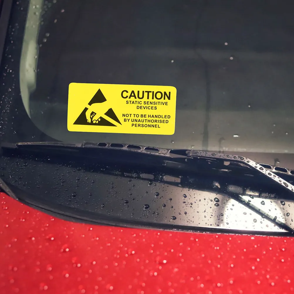 Anti Static Warning Stickers 200Pcs Self Adhesive Electrostatic Safety Labels for Electrical Equipment