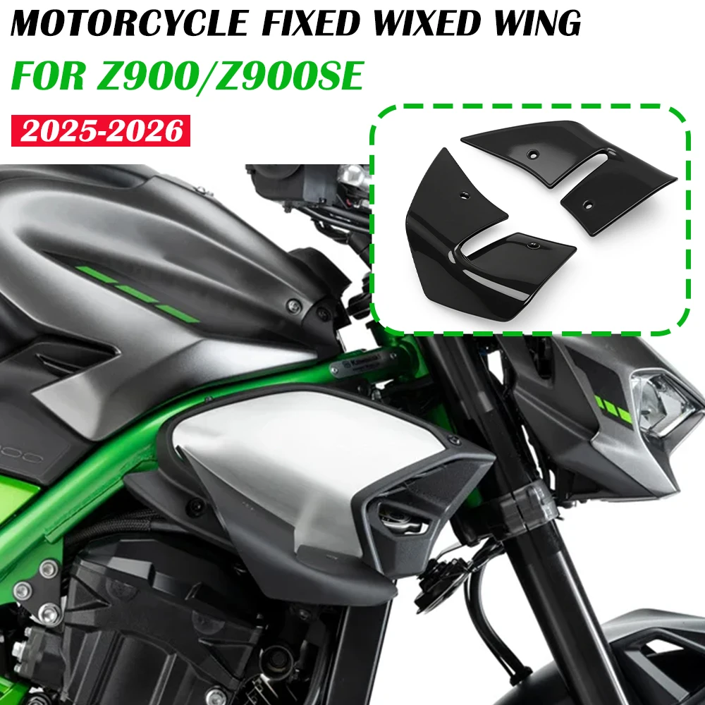 

Motorcycle Accessories Fixed wing fairing Small wing spoiler Aerodynamic winglet For Kawasaki Z900 2025 Z900SE 2025 2026