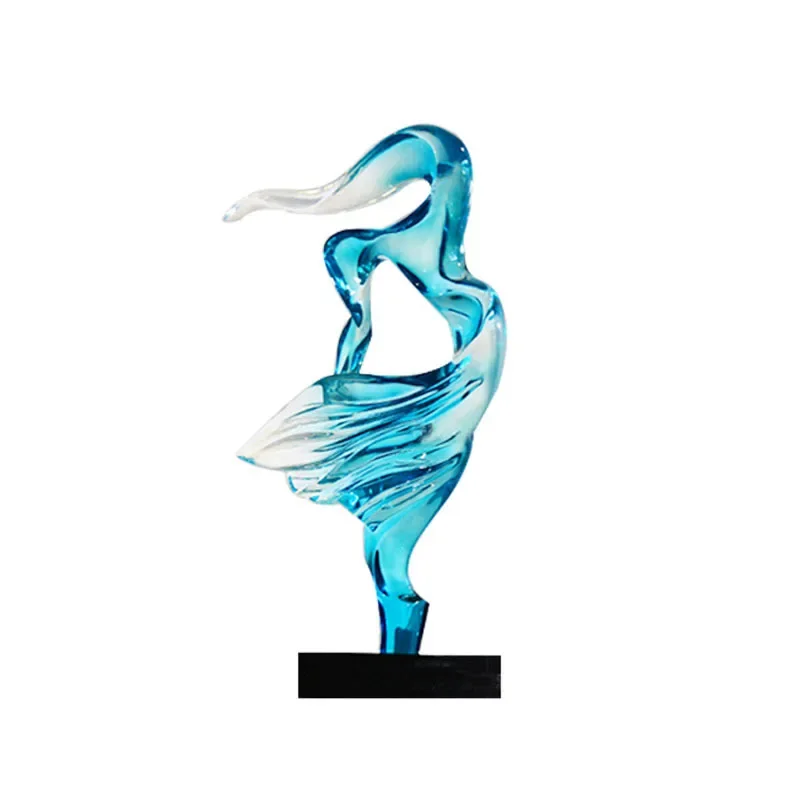 New Creative Transparent Abstract Sculpture Ornament Crafts Modern Hotel Lobby Lobby Soft Accessories Ornaments