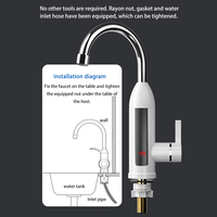 3000W Fast Heating Tap LCD Display Instant Electric Water Tap 360 Degree Adjustable Tankless Water Heater for Kitchen Sink