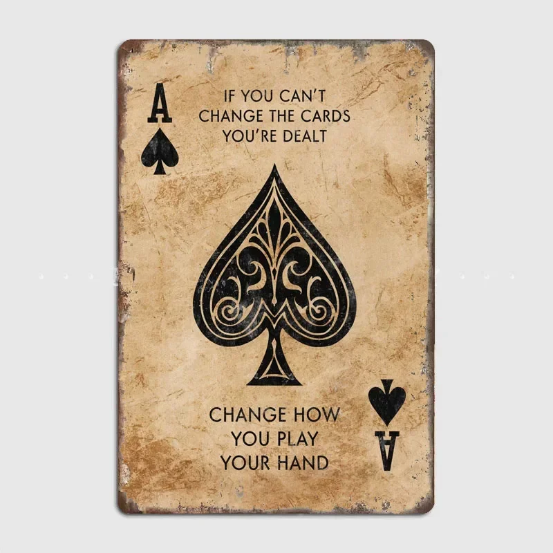 Change How You Play Metal Sign Club Bar Plates Wall Mural Design Tin Sign Poster custom-made