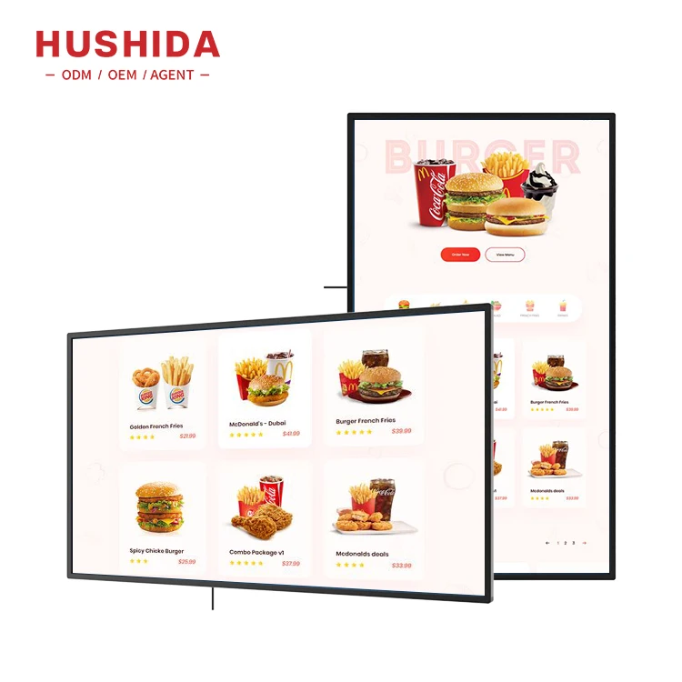 21 32 43 50 55 65 Inch 1080P Android Led Wall Mount Ad Display Touch Screen Portable Monitor