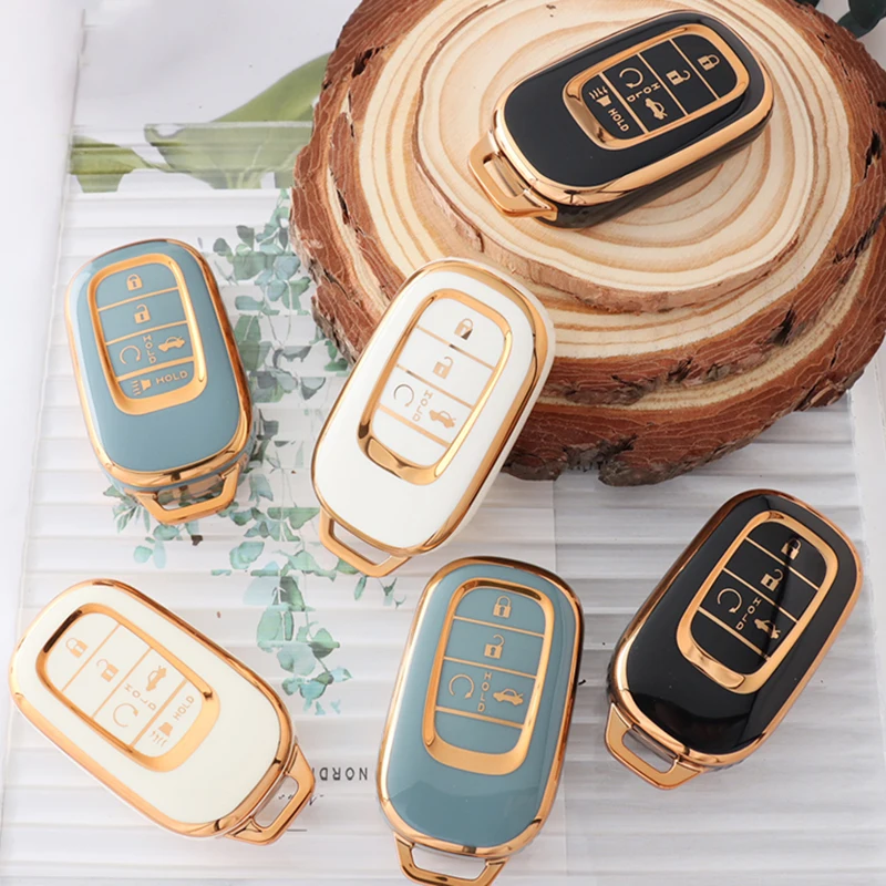 

New TPU Car Key Case For Honda Civic Accord HR-V CR-V CRV 2021 2022 2023 Auto Shell Fob Holder Car-Styling Accessories