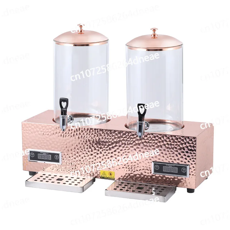 

Штатив для шведского стола из розового золота, коммерческий штатив с двойной головкой, электрическое отопление, прозрачное стекло, штатив для напитков, отеля, кафе, сока