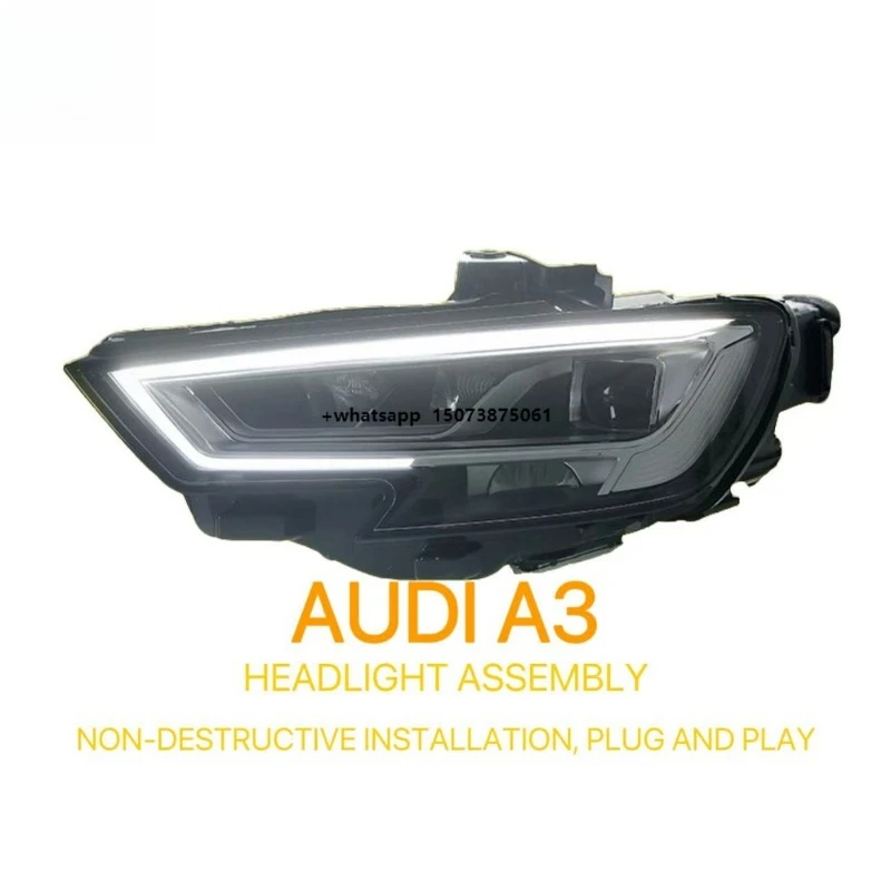

Suitable for 2017-2020 A3 headlight assembly modification to low-profile high-end version with LED lens daytime running