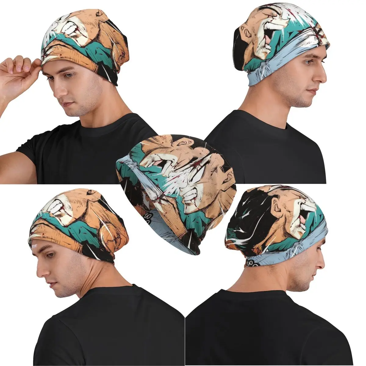 Dragon Ball Z Dragonball Anime Slouchy Knit Beanie Hat per uomo donna Autunno Inverno Cofano Cappello Accogliente caldo Skullies Caps