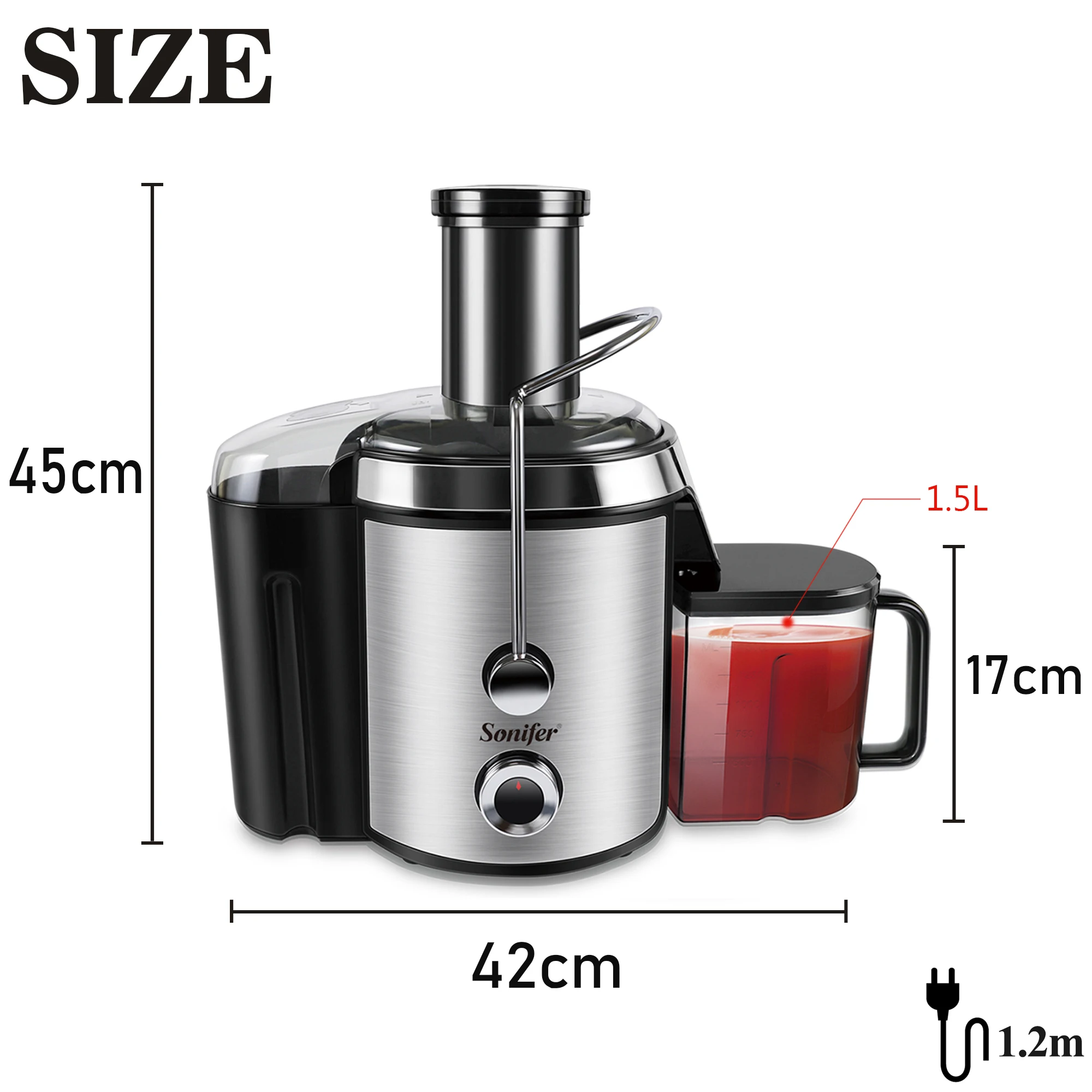 Sokowirówka 800W Blender Maker Extractor Machine Home kuchnia arbuz Apple wyciskarka do owoców Sonifer