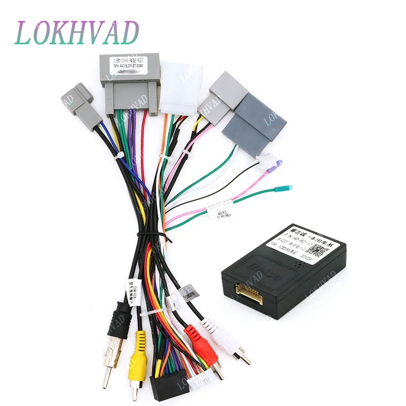 سيارة ستيريو CD كابلات الراديو محول canbus لهوندا CRV 2013 عالية التكوين 16Pin ذكر المكونات إلى موصل سالب الأسلاك #3