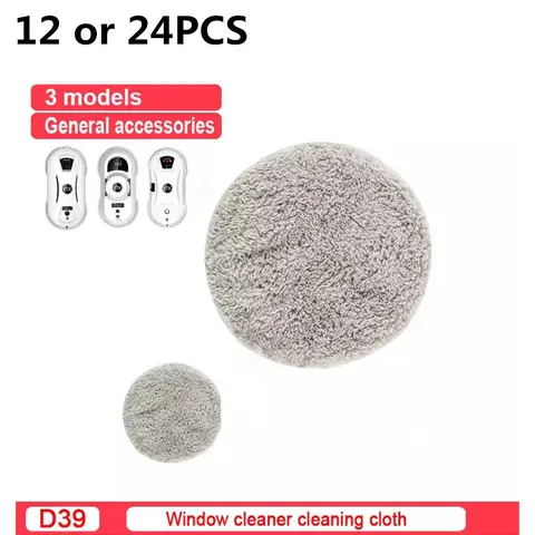 12 or 24PCS Microfiber Cleaning Cloth for YTK-330 Home Window Cleaning Robot