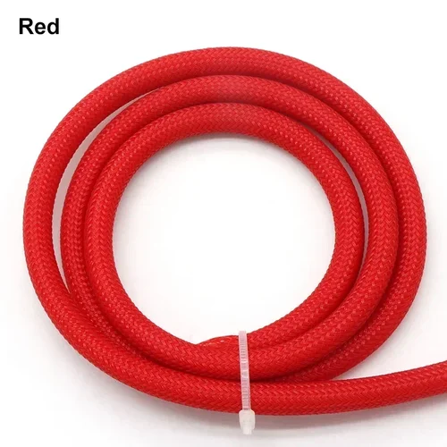 Imagen 2 del producto Mangas trenzadas de PET rojas de 1 ~ 50m, 2/4/6/8/10/12/14/16/20/25/30/35/40/50/60mm, funda de envoltura de Cable de piel de serpiente aislada de alta densidad