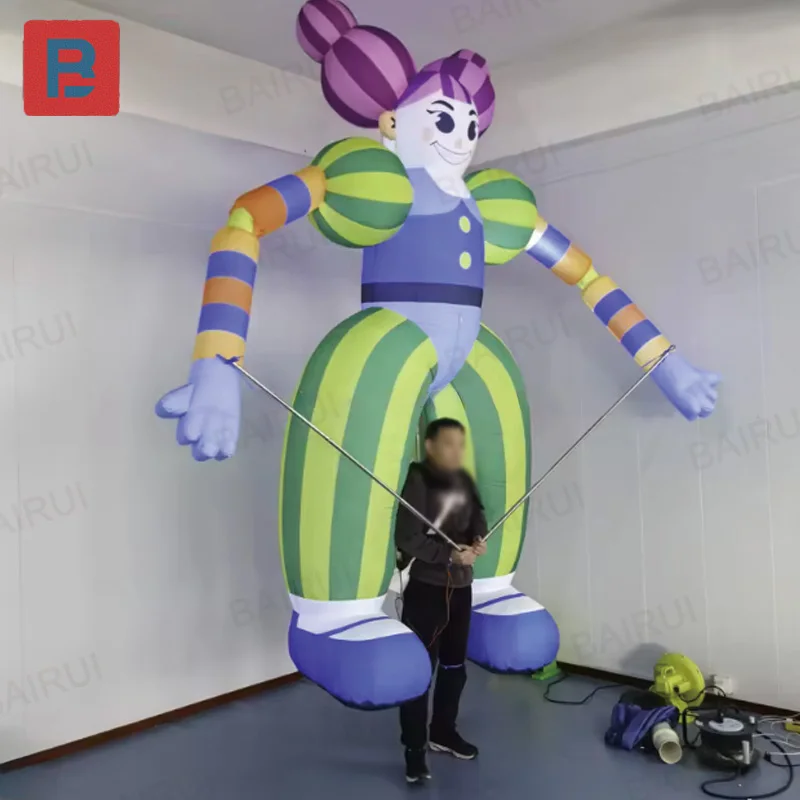 Bonecas infláveis de Natal, decorações de festival de Natal, fantasias de palhaço infláveis para caminhada, fantoches de palhaço infláveis