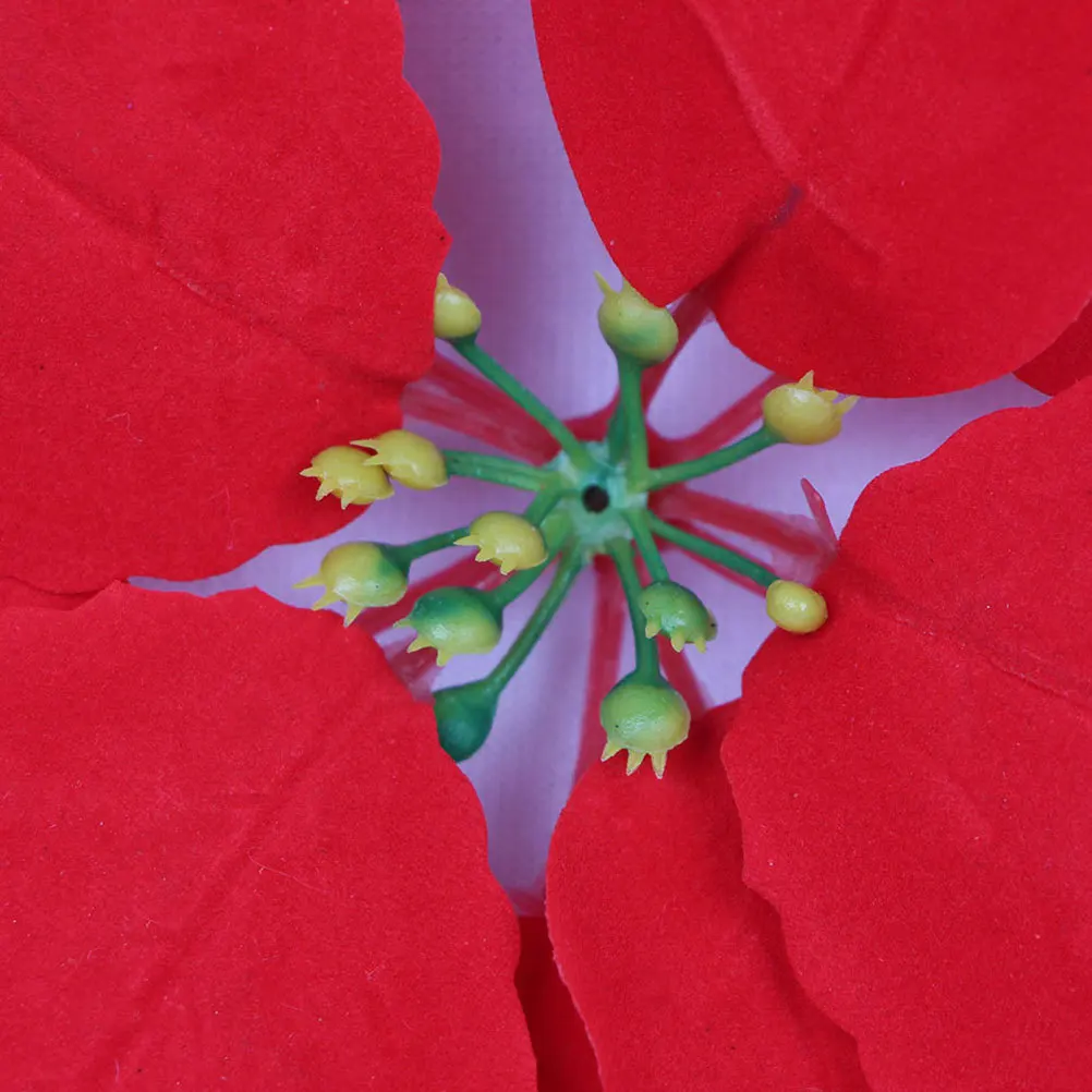 

20Pcs Christmas Flower Craft Small Vivid Blossom Core Design Realistic for DIY Headbands Hair Clips Hats Christmas Fake Flower