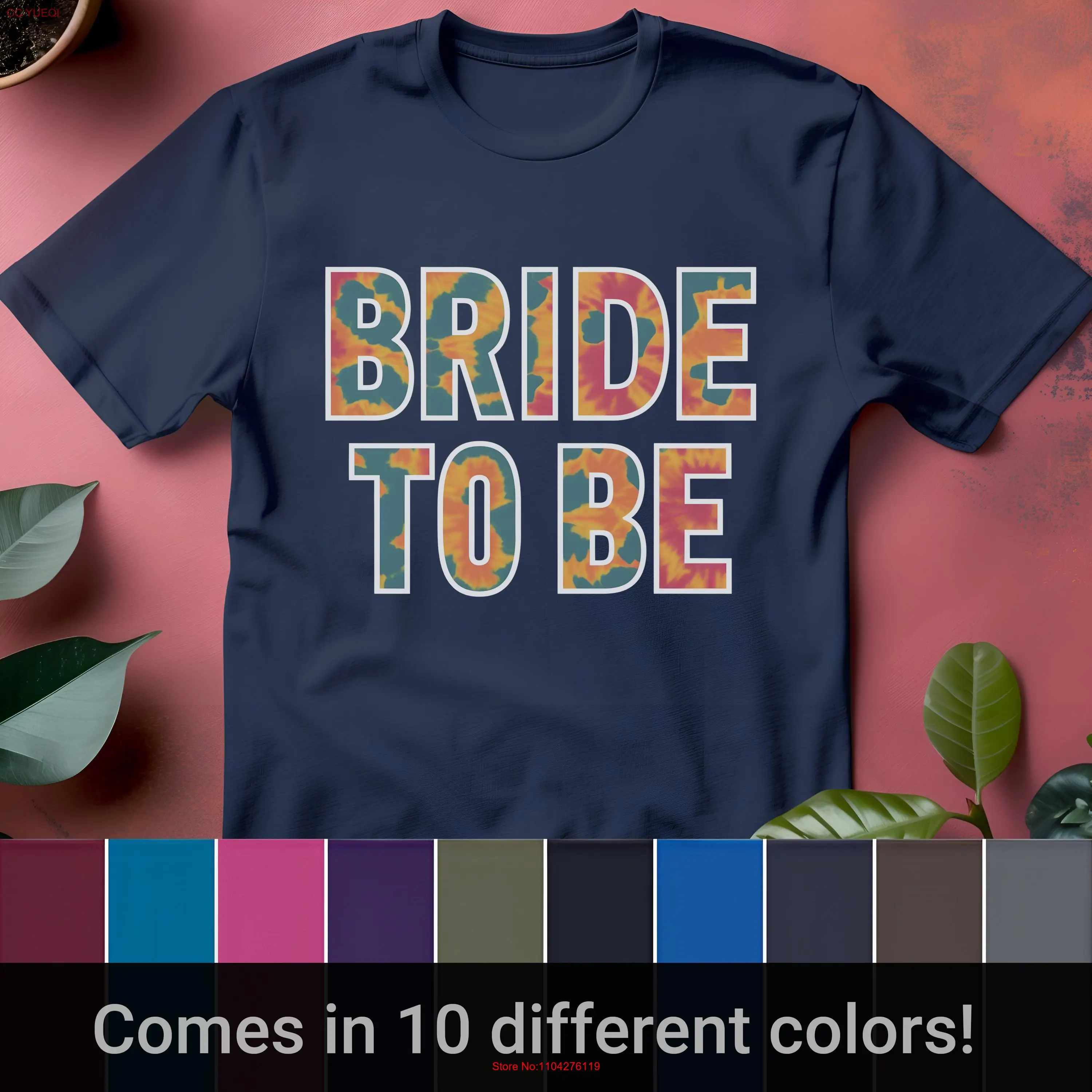 Novia para ser TieDye despedida de soltero camiseta divertida despedida de soltera preparación de boda vibrante mangas largas o cortas