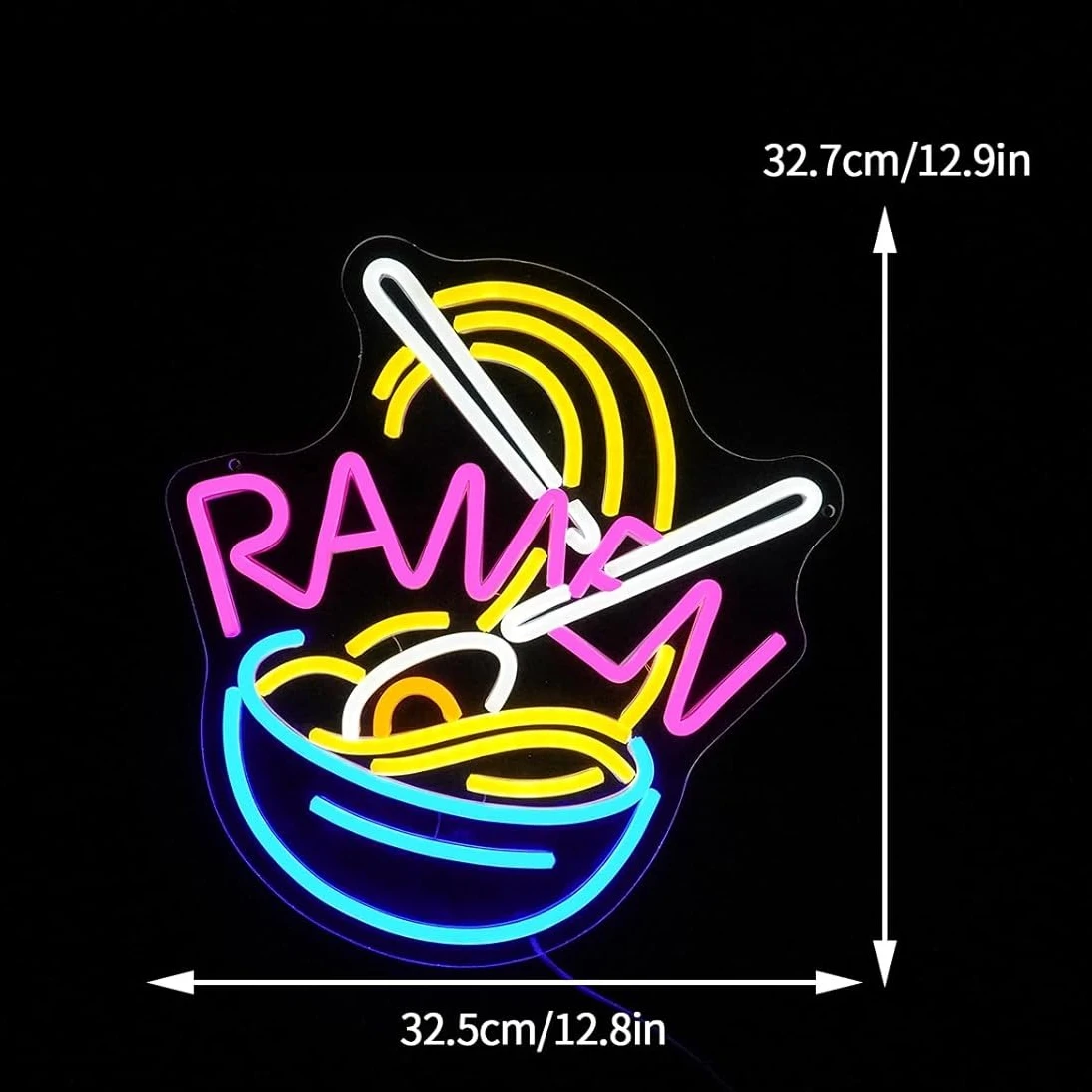 라면 네온사인 디밍 가능한 국수 LED 네온 조명 비즈니스 레스토랑 주방 상점 식당 카페 홈 바 벽 장식용
