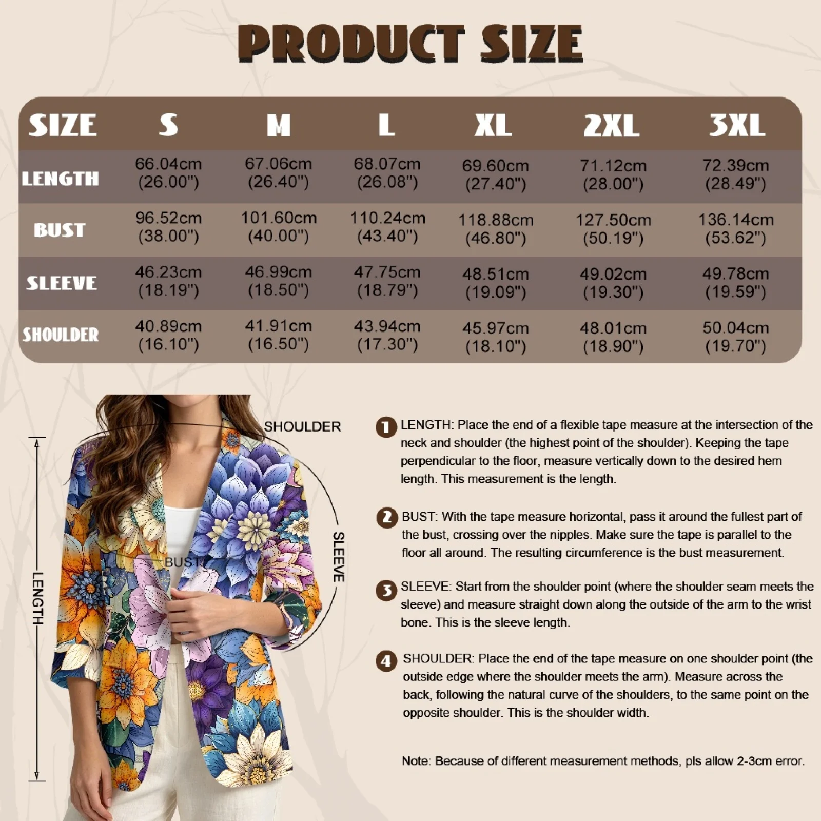 PENSTROLL Flower Design Casual Dressy Tops for Beach Linen Style Beach Coverups S-3XL view 6