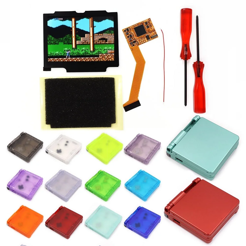 hispeedido-for-gba-sp-v2-screen-ips-lcd-backlight-screen-high-brightness-laminated-display-lcd-set-w-housing-shell