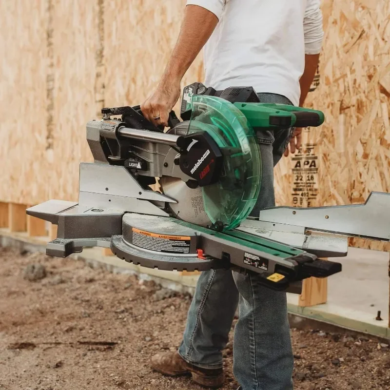 Metabo HPT MultiVolt™ 36V Sliding Miter Saw | 10-Inch Blade | Dual Bevel | Includes Battery