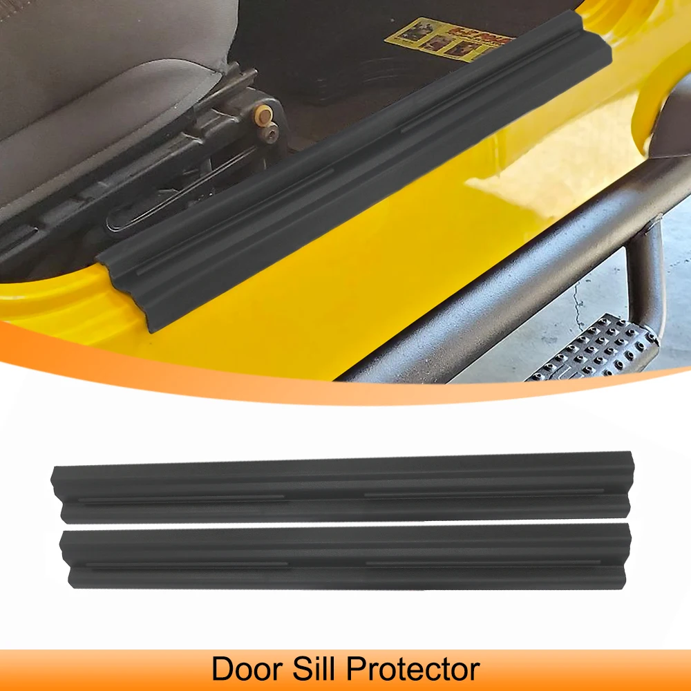 Car Door Sill Guards Protector Cover Door Entry Scuff Plate Pedal Trim for Jeep Wrangler TJ 1997-2005 2006 Interior Accessories