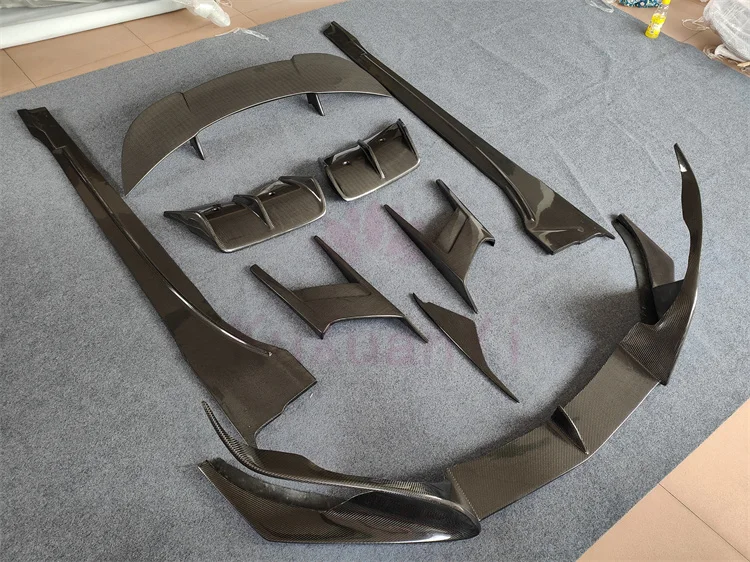 لسيارات BMW I8 TC Style 2014-2018 ألياف الكربون الجبهة قضيب حافة الجانب المئزر الخلفي الناشر هود الكسوة الخلفية سبويلر طقم الجسم