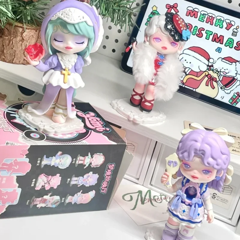 요미 드림룸 시리즈 블라인드 박스 트렌디 테이블탑 장식품 귀여운 인형 장난감 소녀들을 위한 선물 수집용 미니어처 피규어