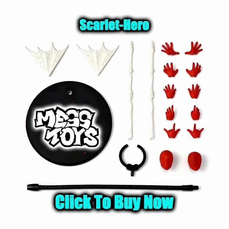 Original Mess Toys Black Suit Nachbar Messtoys Filmzubehör-Set Symbiote Anime Actionfigur Modell Geschenk für Fans Spielzeug – Detail 5