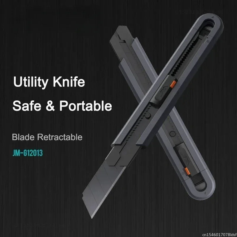 JIMIHOME 0.79inch Stretch Utility Knife Paper Cutters Carbon Steel Blades Pocket Knife with Safety Lock Handicraft Tool for Home