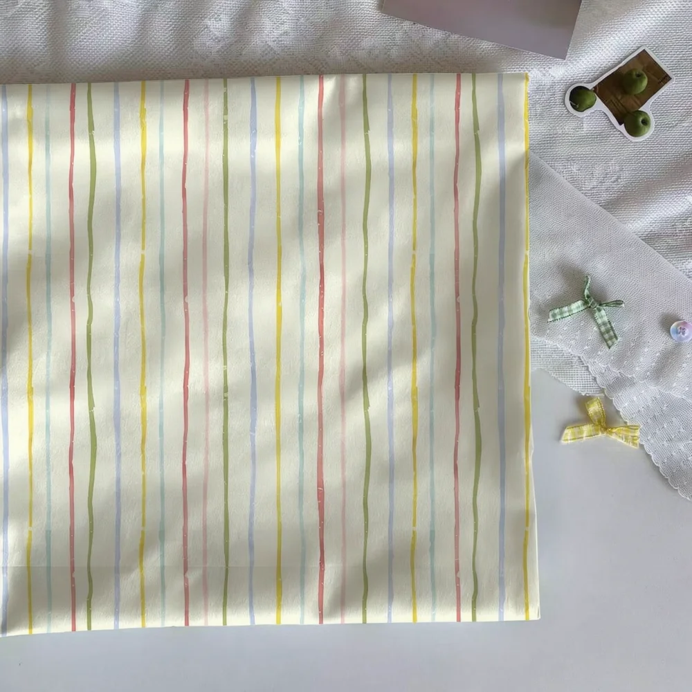 Soft Striped Fabric Decorative Tablecloth Minimalist Style Dustproof Desk Cover For Home Kitchen Restaurant Party Supply
