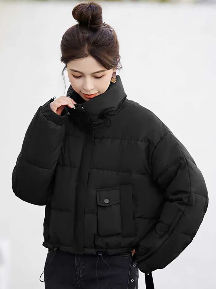 Faionable ort down Jaet de algodón para mujer, abrigo Sle de pan, ropa de abrigo de invierno Premium, talla Cact, viaje, Sle, cremallera, Sve