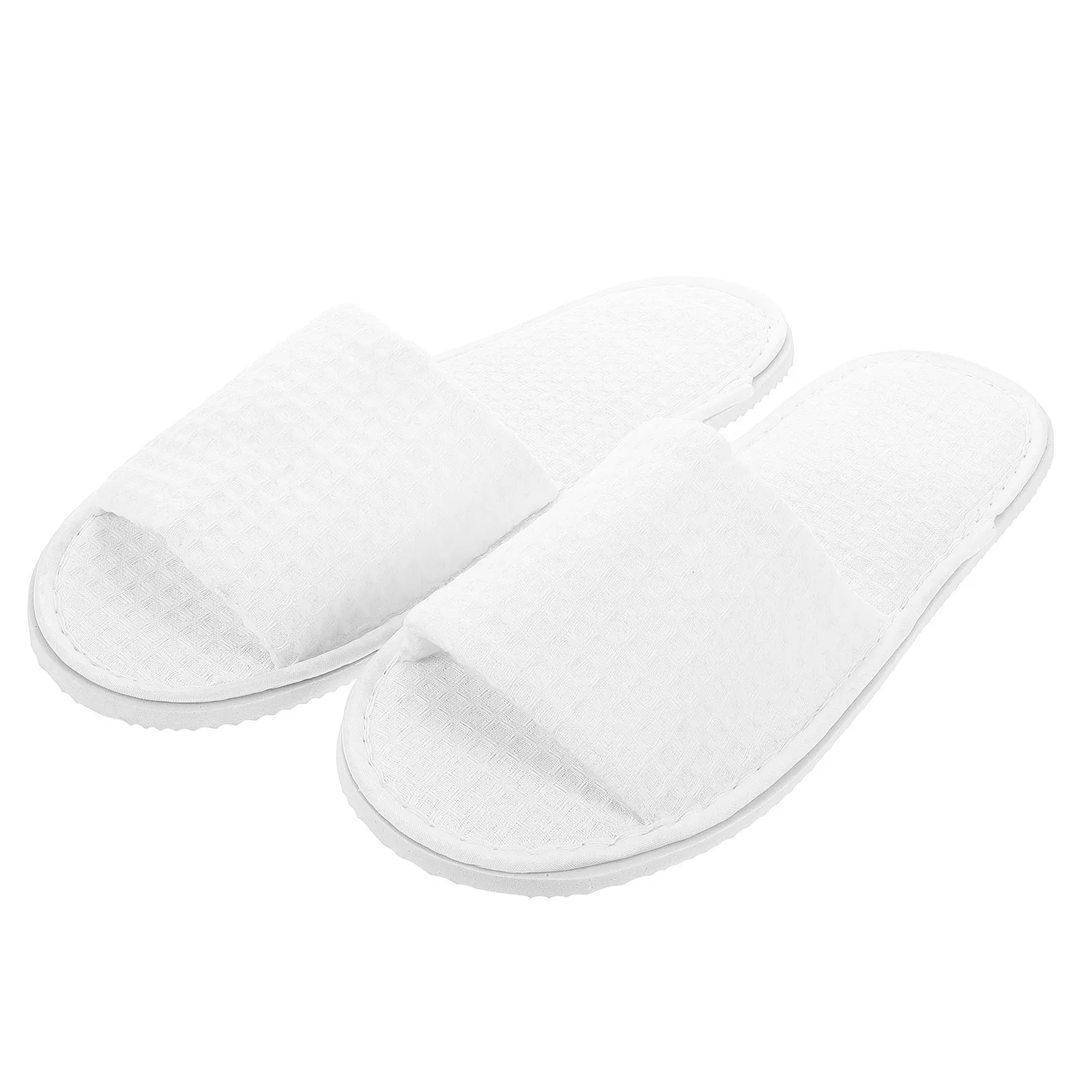 5 Pairs Reusable Open-Toe Guest Slippers for Hotel, Spa, Travel & Home Use – Comfortable Indoor Slippers